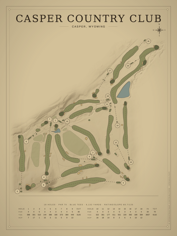 Wyoming golf course maps