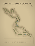 Cochiti Golf Course map poster, Vintage style, 12×16 / 18×24
