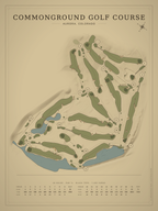 CommonGround Golf Course map poster, Vintage style, 12×16 / 18×24