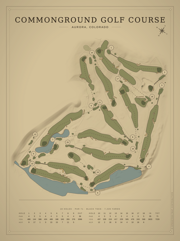 CommonGround Golf Course Map poster