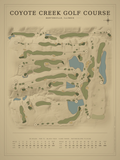Coyote Creek Golf Course map poster, Vintage style, 12×16 / 18×24