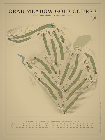 Crab Meadow Golf Course Map poster