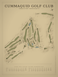 Cummaquid Golf Club course map poster, Vintage style, 12×16 / 18×24