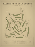 Eagles Nest Golf Course map poster, Vintage style, 12×16 / 18×24