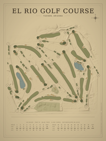 El Rio Golf Course Map poster