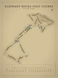 Elephant Rocks Golf Course map poster, Vintage style, 12×16 / 18×24