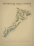 Enumclaw Golf Course map poster, Vintage style, 12×16 / 18×24