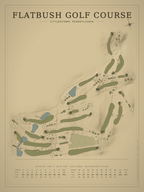 Flatbush Golf Course map poster, Vintage style, 12×16 / 18×24