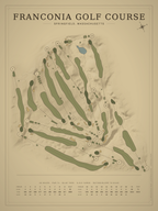 Franconia Golf Course map poster, Vintage style, 12×16 / 18×24