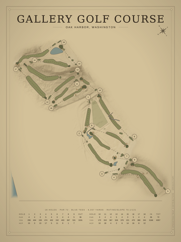 Gallery Golf Course Map poster