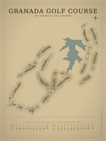 Granada Golf Course Map poster