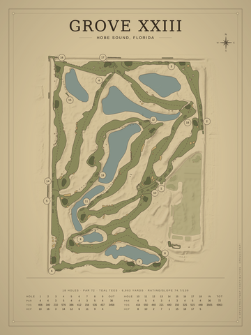 Grove XXIII Course Map poster