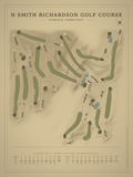 H Smith Richardson Golf Course map poster, Vintage style, 12×16 / 18×24