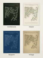 H Smith Richardson Golf Course map poster in four styles: Architectural, Classic, Blueprint and Vintage
