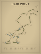 Haig Point course map poster, Vintage style, 12×16 / 18×24