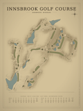 Innsbrook Golf Course map poster, Vintage style, 12×16 / 18×24