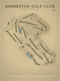 Kimberton Golf club course map poster, Vintage style, 12×16 / 18×24