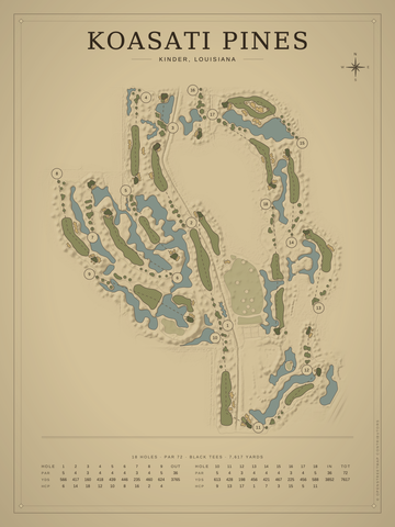 Koasati Pines Course Map poster