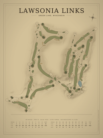 Lawsonia Links Course Map poster