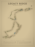 Legacy Ridge course map poster, Vintage style, 12×16 / 18×24