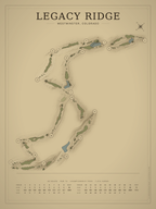 Legacy Ridge course map poster, Vintage style, 12×16 / 18×24