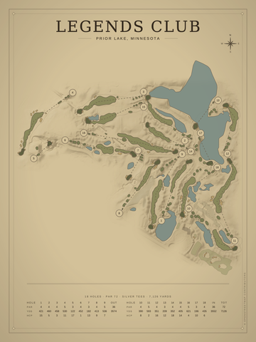 Legends Club Course Map poster