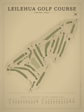 Leilehua Golf Course map poster, Vintage style, 12×16 / 18×24