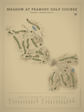 Meadow at Peabody Golf Course map poster, Vintage style, 12×16 / 18×24