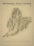 Mohansic Golf Course map poster, Vintage style, 12×16 / 18×24