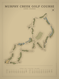 Murphy Creek Golf Course map poster, Vintage style, 12×16 / 18×24