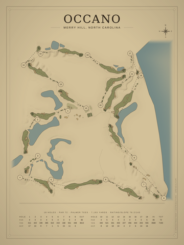 Occano Course Map poster