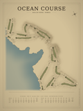 Ocean Course map poster, Vintage style, 12×16 / 18×24