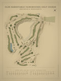 Olde Barnstable Fairgrounds Golf Course map poster, Vintage style, 12×16 / 18×24