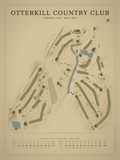 Otterkill Country Club course map poster, Vintage style, 12×16 / 18×24