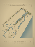 Palmetto Dunes Robert Trent Jones Course map poster, Vintage style, 12×16 / 18×24