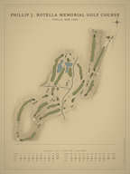Phillip J. Rotella Memorial Golf Course map poster, Vintage style, 12×16 / 18×24