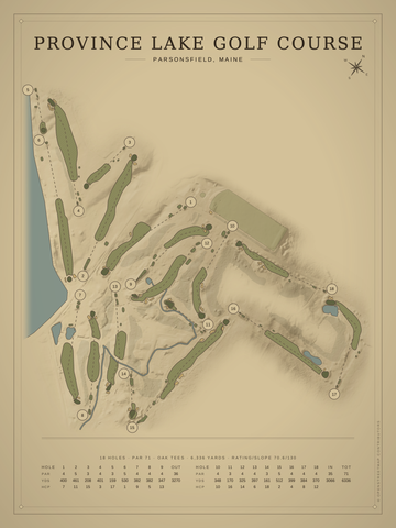 Province Lake Golf Course Map poster