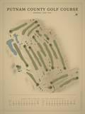 Putnam County Golf Course map poster, Vintage style, 12×16 / 18×24