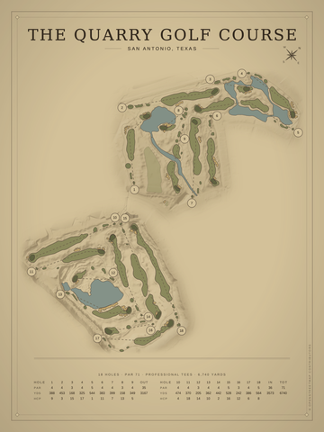 The Quarry Golf Course Map poster