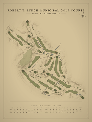 Robert T. Lynch Municipal Golf Course Map poster
