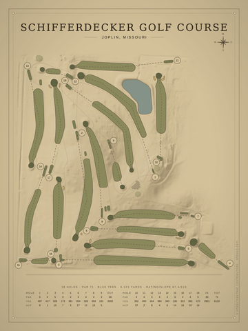 Schifferdecker Golf Course Map poster