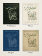 Campbells Scottish Highlands Golf Course map poster in four styles: Architectural, Classic, Blueprint and Vintage