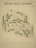 Silos Golf Course map poster, Vintage style, 12×16 / 18×24