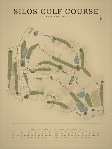 Silos Golf Course Map poster