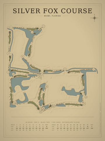 Silver Fox Course Map poster