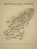 Skippack Golf Course map poster, Vintage style, 12×16 / 18×24