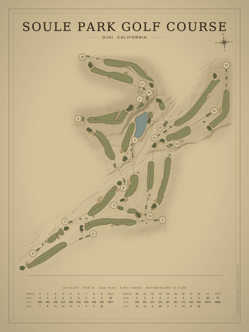 Soule Park Golf Course Map poster