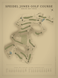 Speidel Jones Golf Course map poster, Vintage style, 12×16 / 18×24