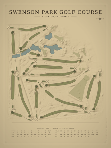 Swenson Park Golf Course Map poster