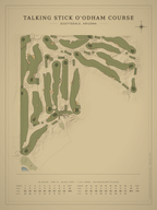 Talking Stick O'odham Course map poster, Vintage style, 12×16 / 18×24